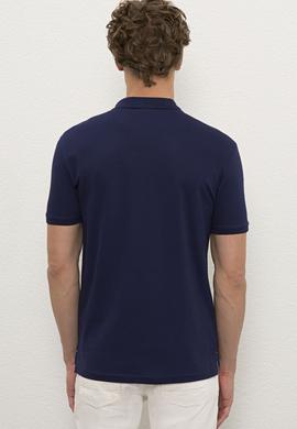 Erkek Lacivert Polo Yaka T-Shirt Basic - 50221070039