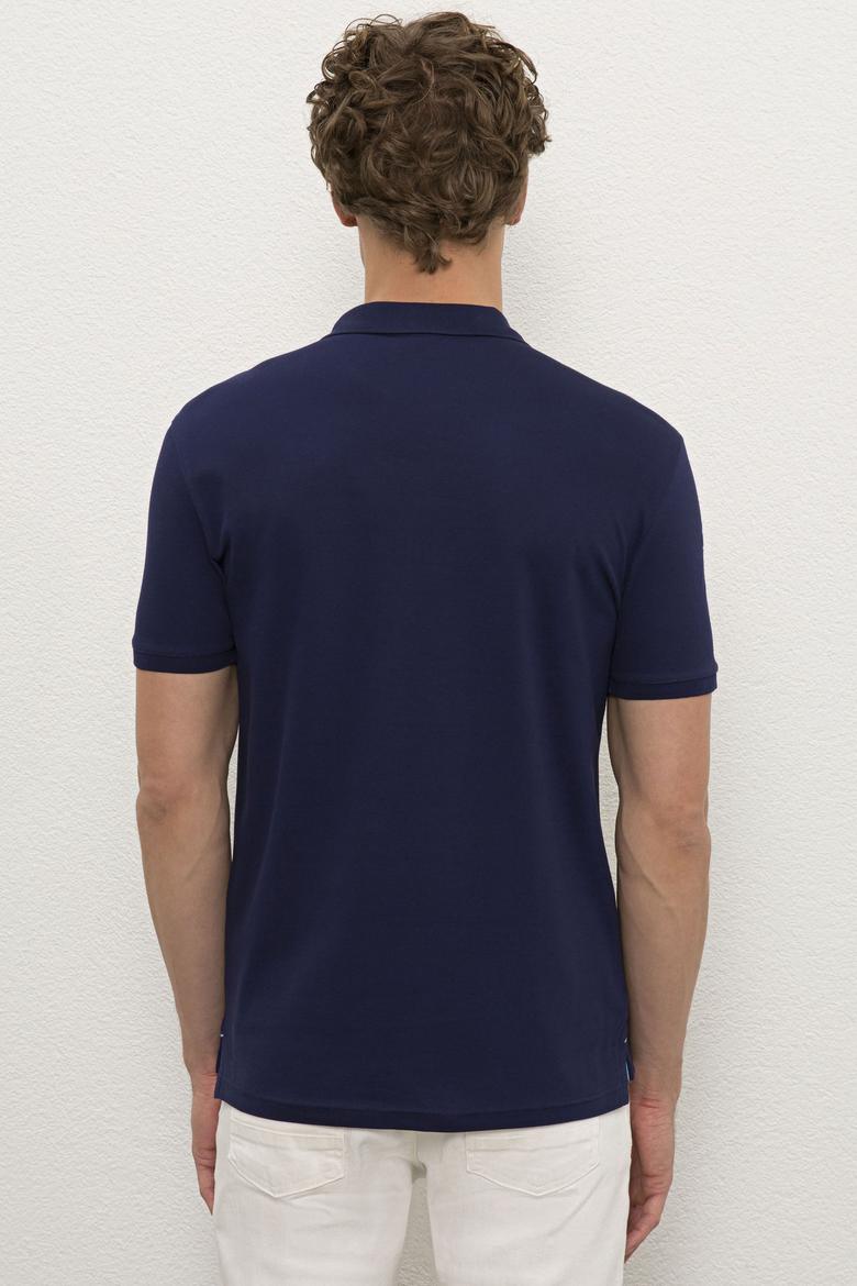 Erkek Lacivert Polo Yaka T-Shirt Basic - 50221070039
