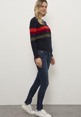 Kadın Mavi Denim Pantolon - 50199756005