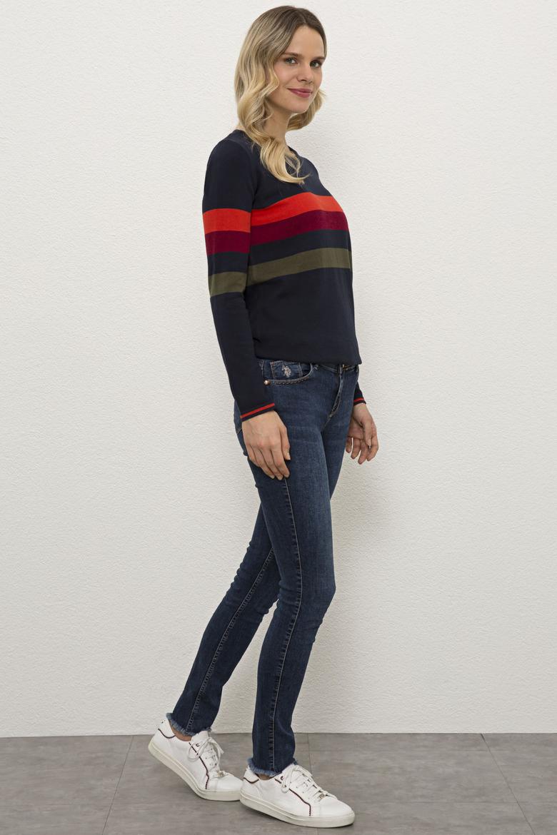 Kadın Mavi Denim Pantolon - 50199756005