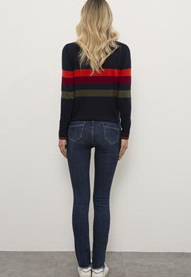 Kadın Mavi Denim Pantolon - 50199756005