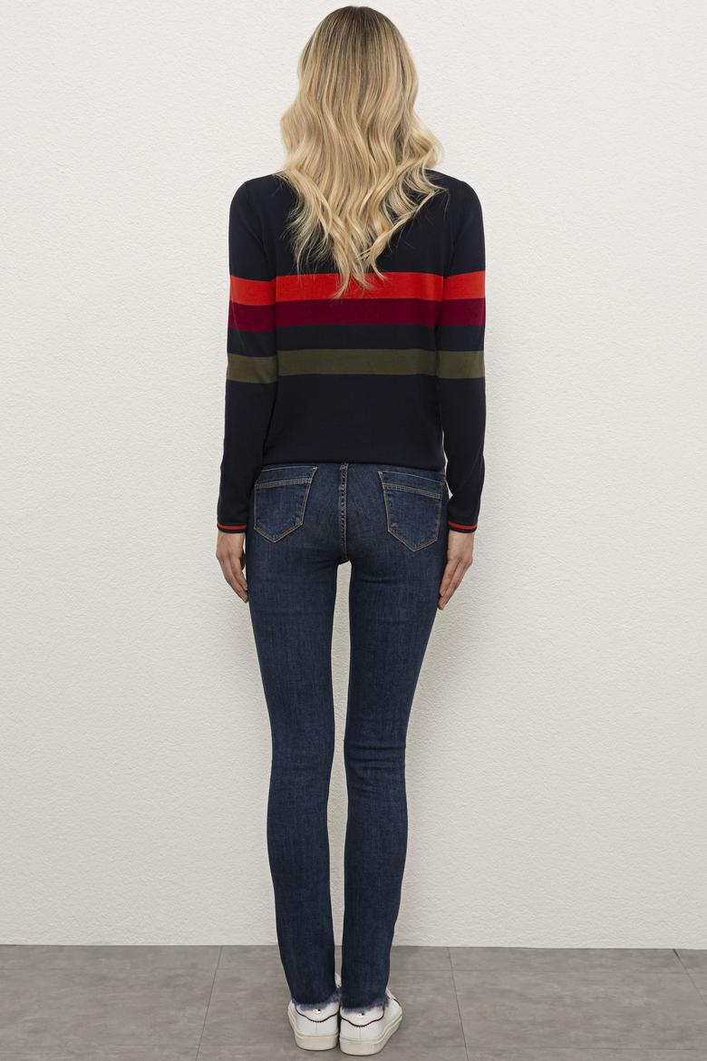 Kadın Mavi Denim Pantolon - 50199756005