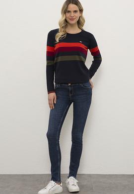 Kadın Mavi Denim Pantolon - 50199756005