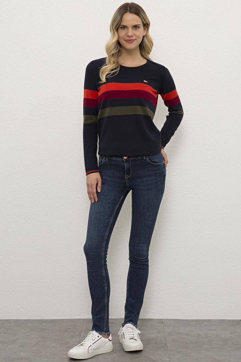 Kadın Mavi Denim Pantolon