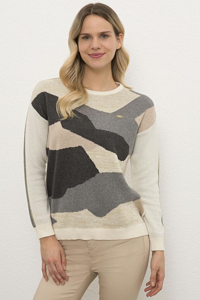 Kadın Beyaz Triko Kazak