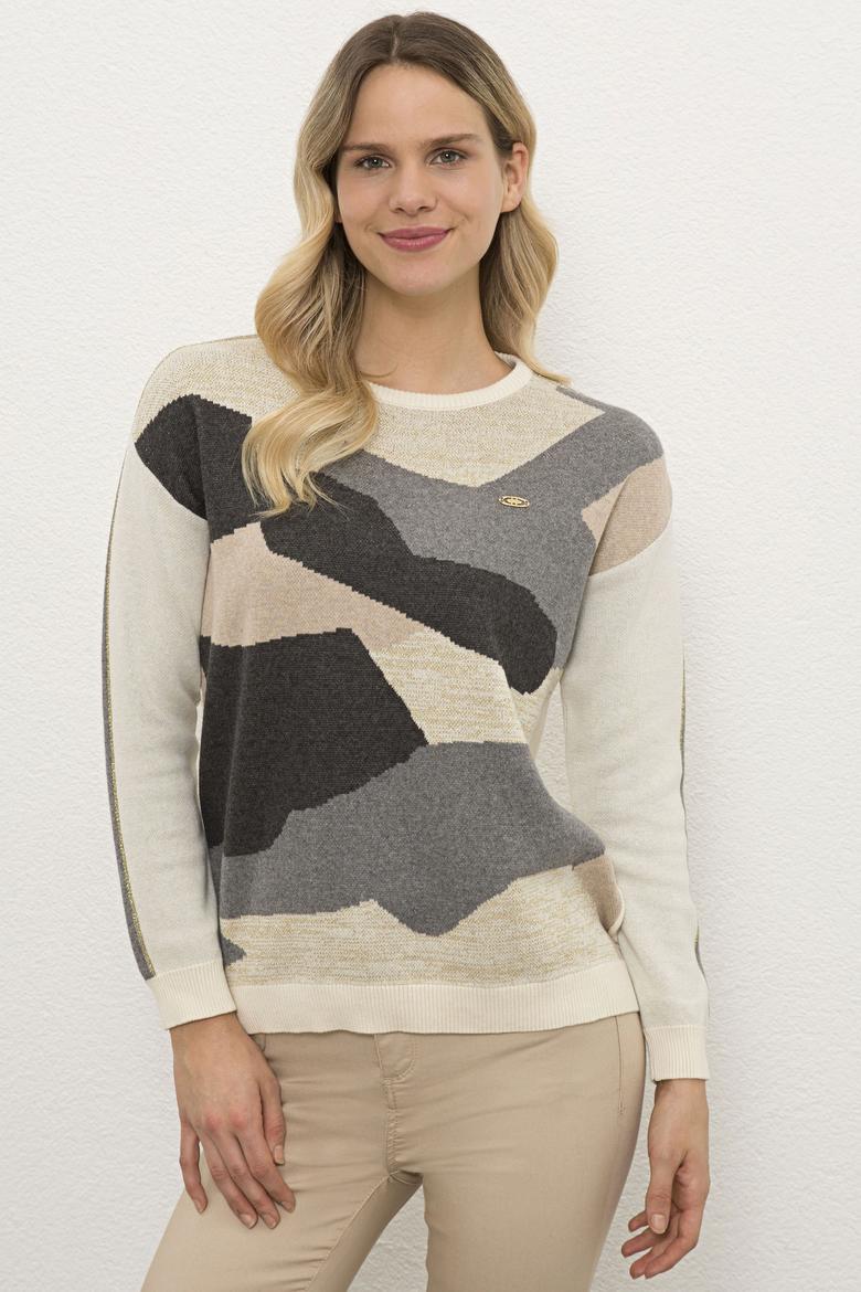 Kadın Beyaz Triko Kazak