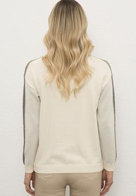 Kadın Beyaz Triko Kazak - 50225348037