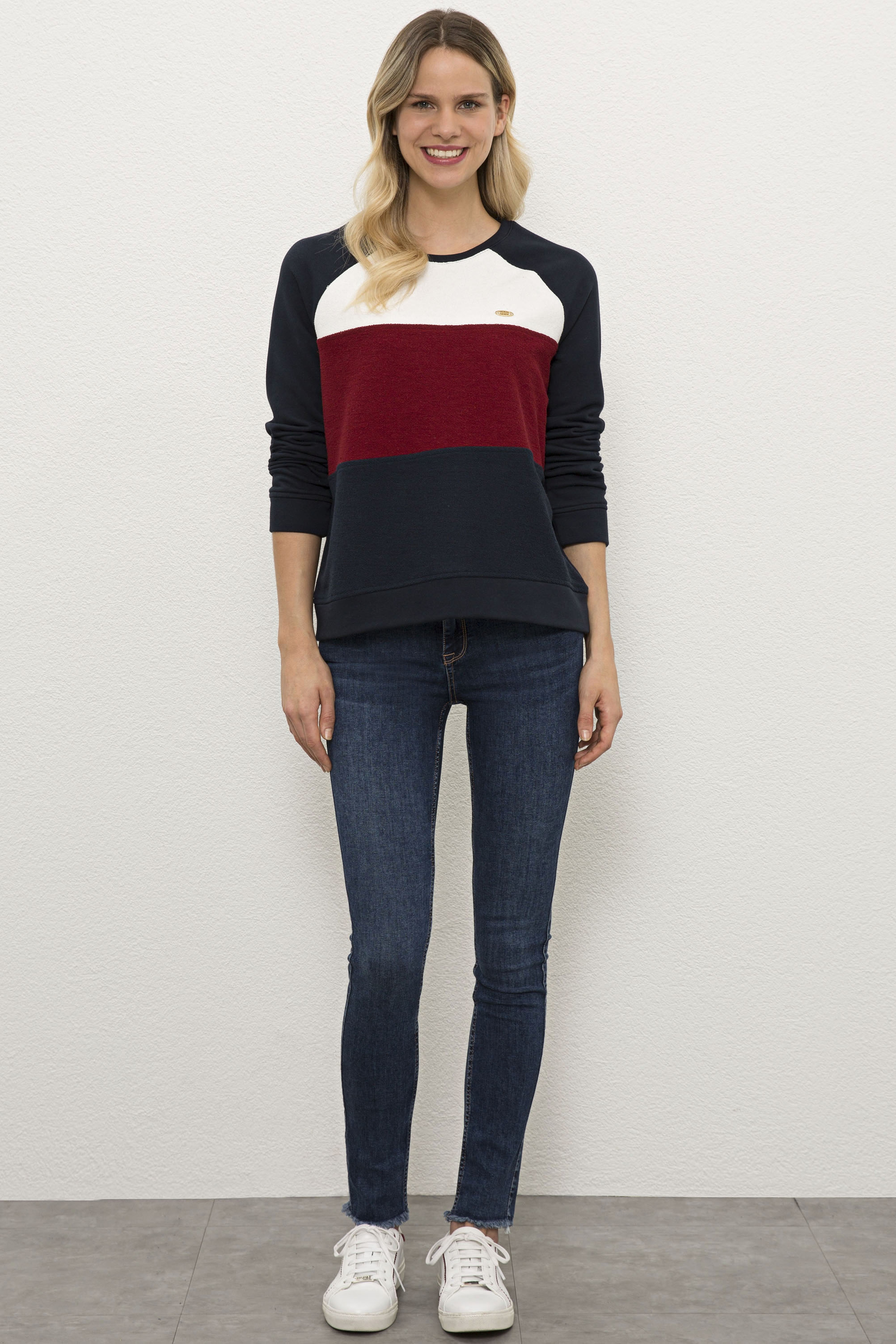 Kadın Lacivert Sweatshirt - Image 4