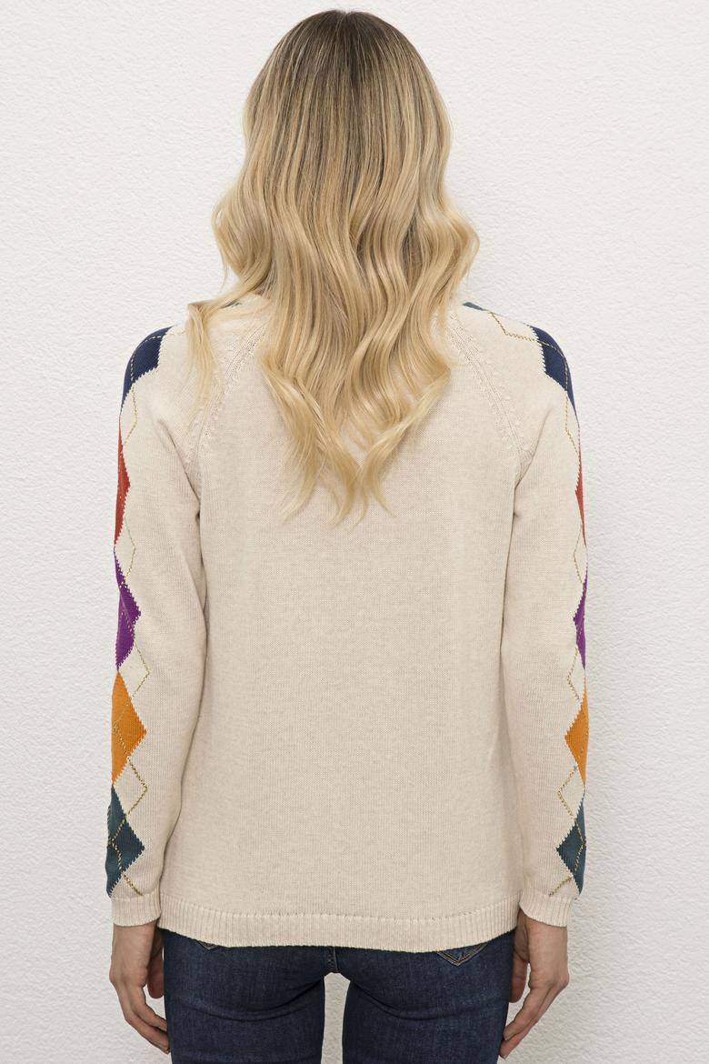 Kadın Krem Kazak - 50225385018