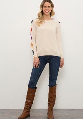 Kadın Krem Kazak - 50225385018