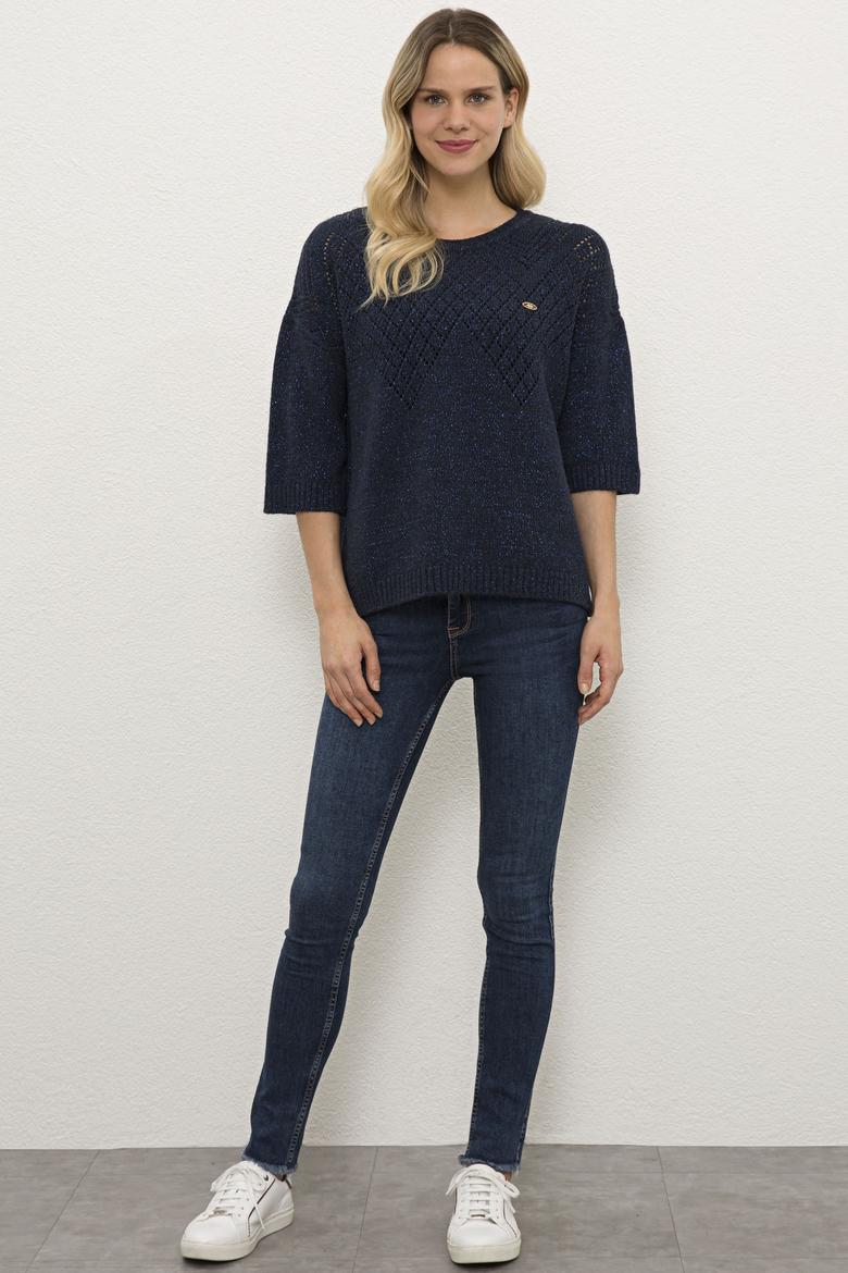 Kadın Lacivert Kazak - 50225384003