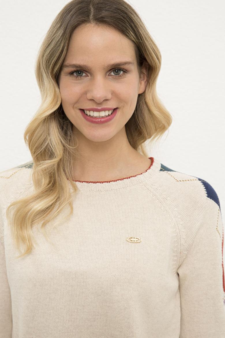 Kadın Krem Kazak - 50225385018