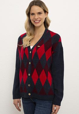 Kadın Lacivert Triko Hırka - 50225226011