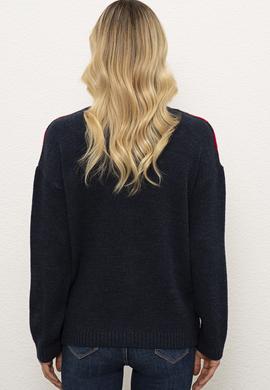 Kadın Lacivert Triko Hırka - 50225226011