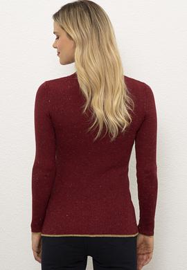 Kadın Bordo Kazak - 50223889023