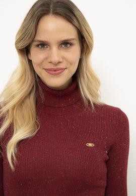 Kadın Bordo Kazak - 50223889023