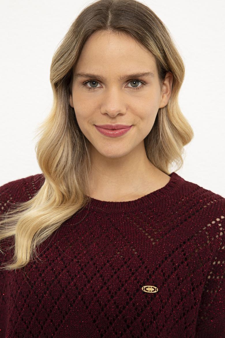 Kadın Bordo Kazak - 50225384022