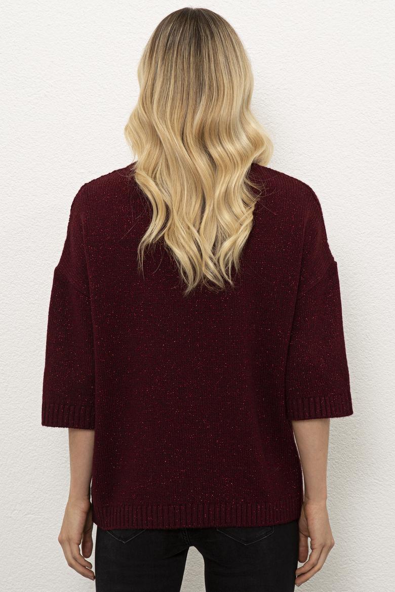 Kadın Bordo Kazak - 50225384022