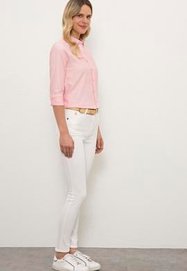 Kadın Beyaz Jean Pantolon - 50216731001