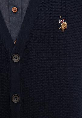 Erkek Lacivert Basic Triko Hırka - 50224887053