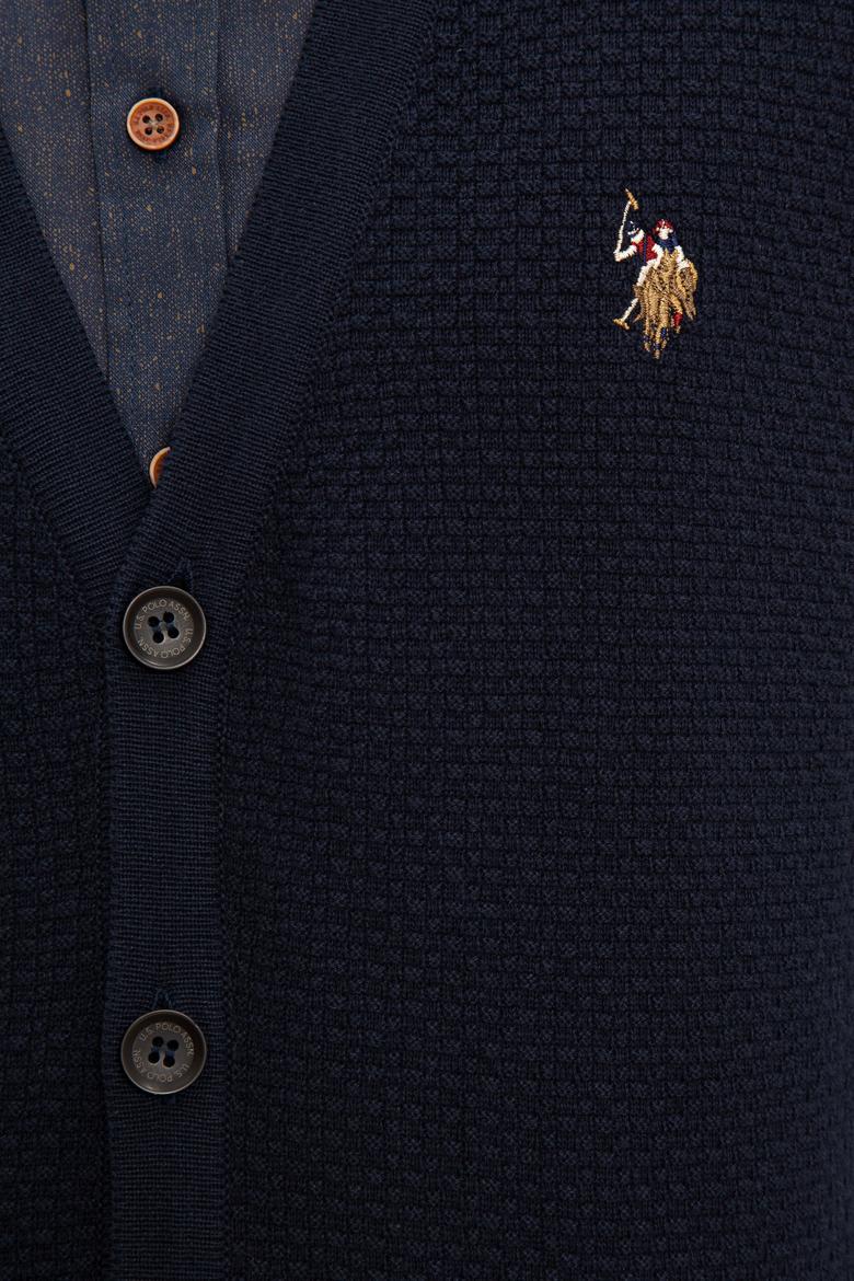 Erkek Lacivert Basic Triko Hırka - 50224887053