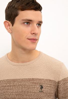 Erkek Koyu Haki Melanj Kazak - 50228566020