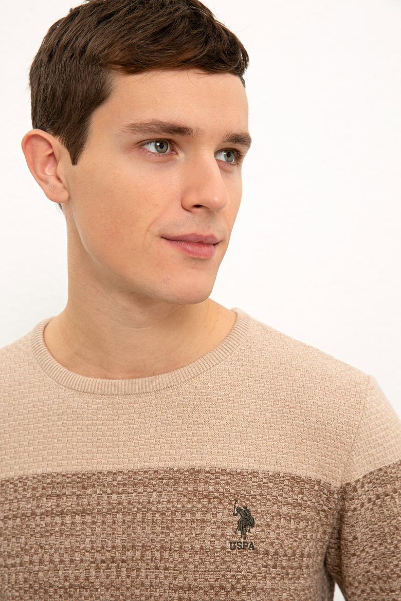 Erkek Koyu Haki Melanj Kazak - 50228566020