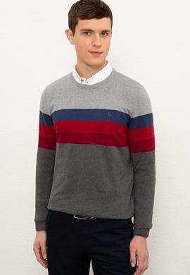 Erkek Antrasit Melanj Kazak - 50223876038