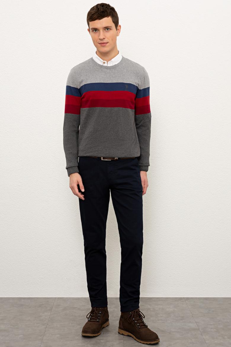 Erkek Antrasit Melanj Kazak - 50223876038