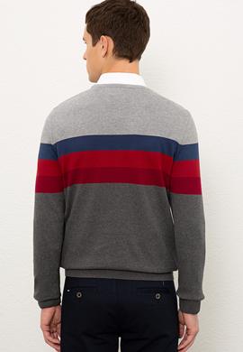 Erkek Antrasit Melanj Kazak - 50223876038