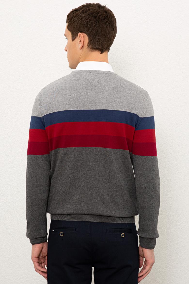 Erkek Antrasit Melanj Kazak - 50223876038