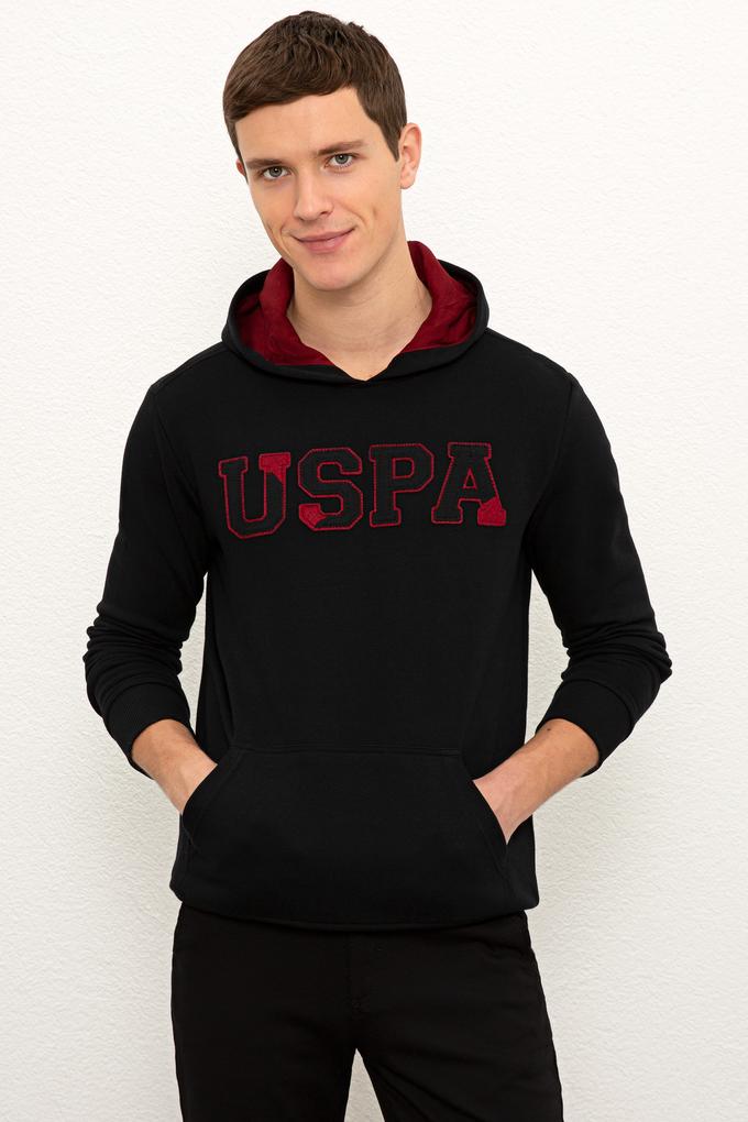 Erkek Siyah Basic Sweatshirt