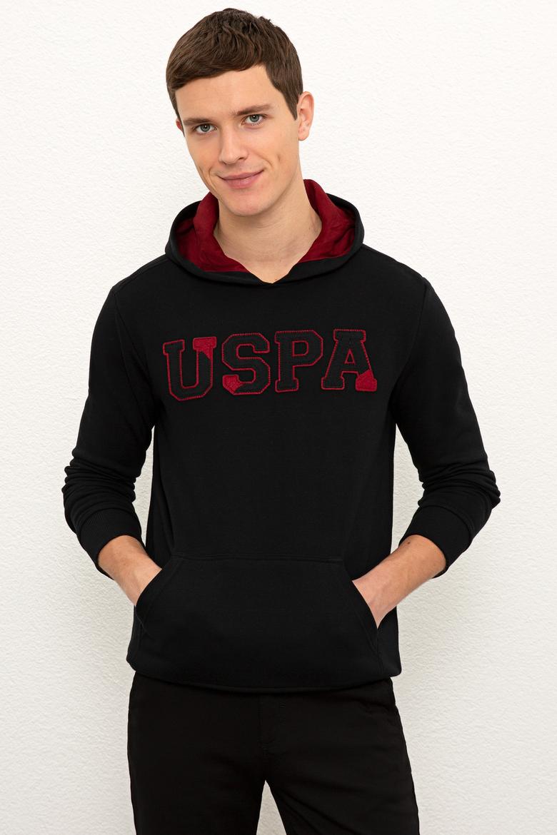 Erkek Siyah Basic Sweatshirt