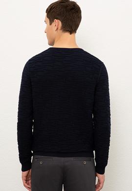 Erkek Lacivert Bisiklet Yaka Triko Kazak - 50229172006