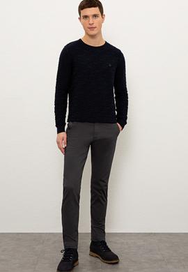 Erkek Lacivert Bisiklet Yaka Triko Kazak - 50229172006