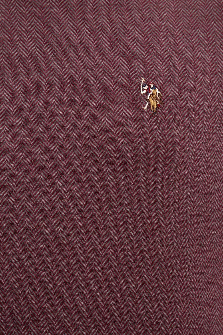 Erkek Bordo Bisiklet Yaka Sweatshirt - 50225418033