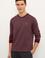 Erkek Bordo Bisiklet Yaka Sweatshirt
