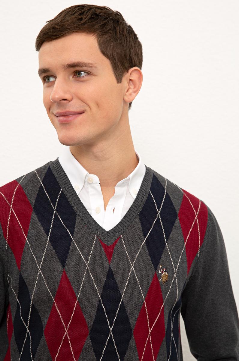 Erkek Antrasit Melanj Kazak