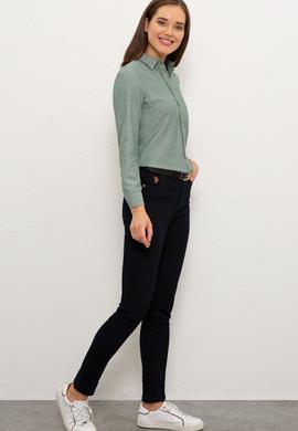 Kadın Koyu Mavi Jean Pantolon - 50226004001