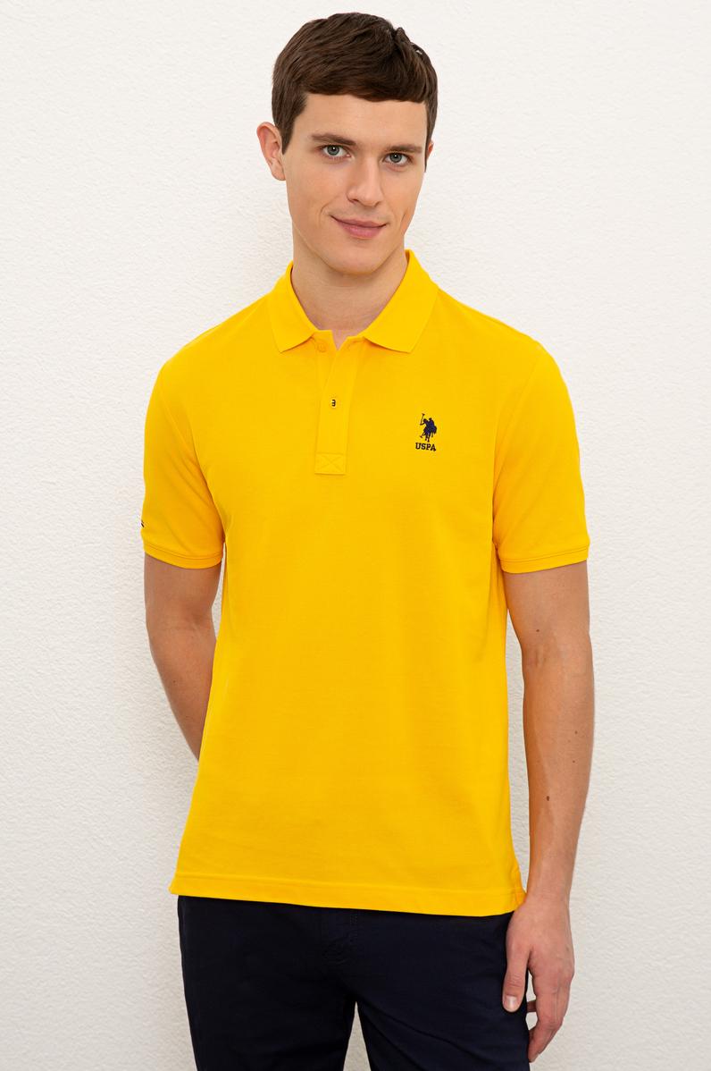 Erkek Sarı Basic Tişört