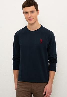 Erkek Lacivert Basic Sweatshirt - 50225343003