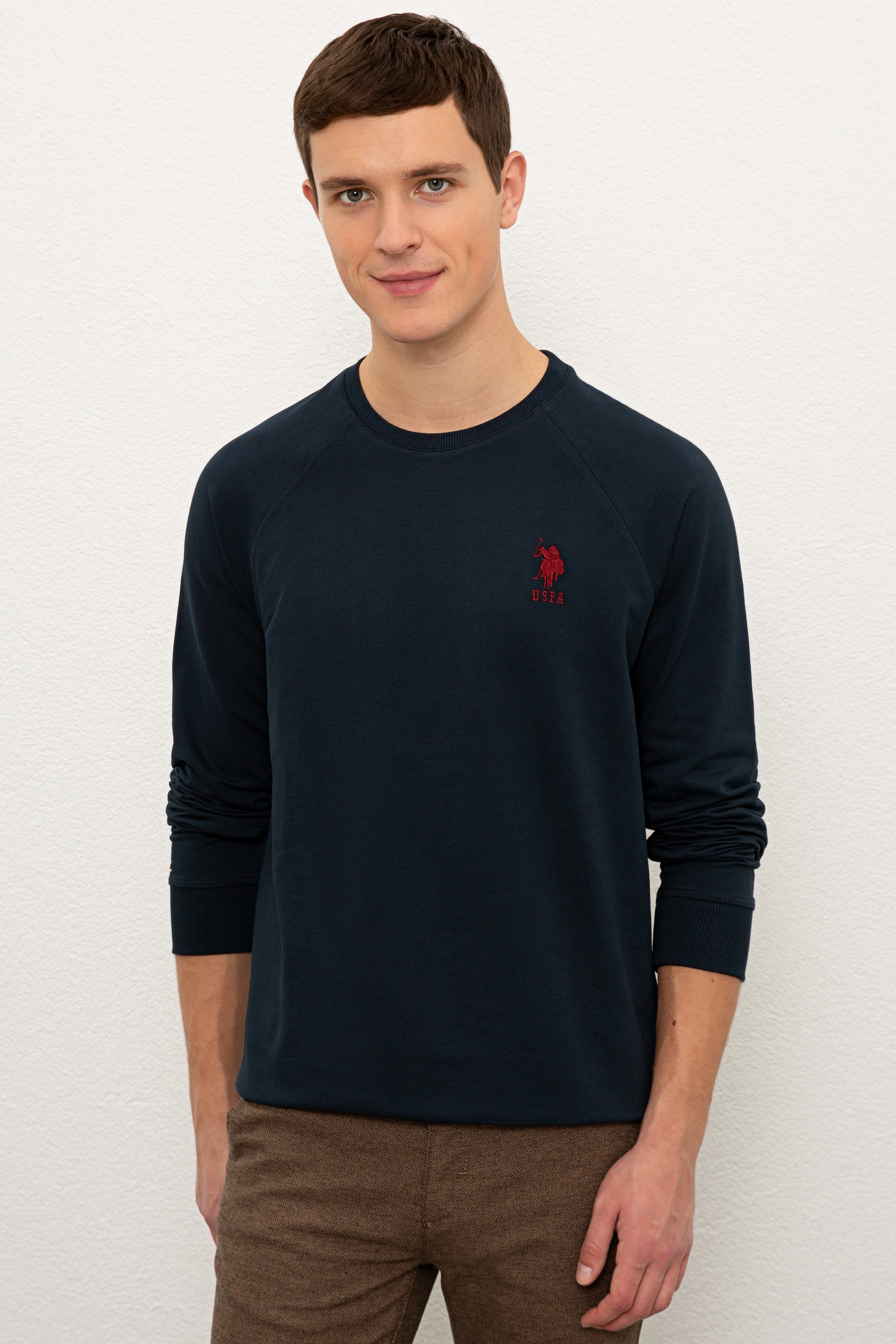 Erkek Lacivert Basic Sweatshirt - Image 1