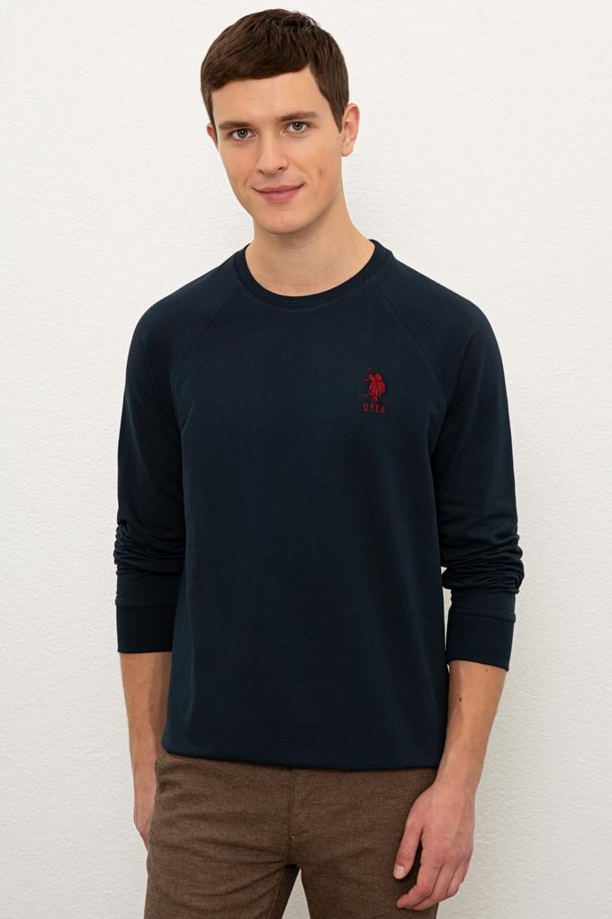 Erkek Lacivert Basic Sweatshirt