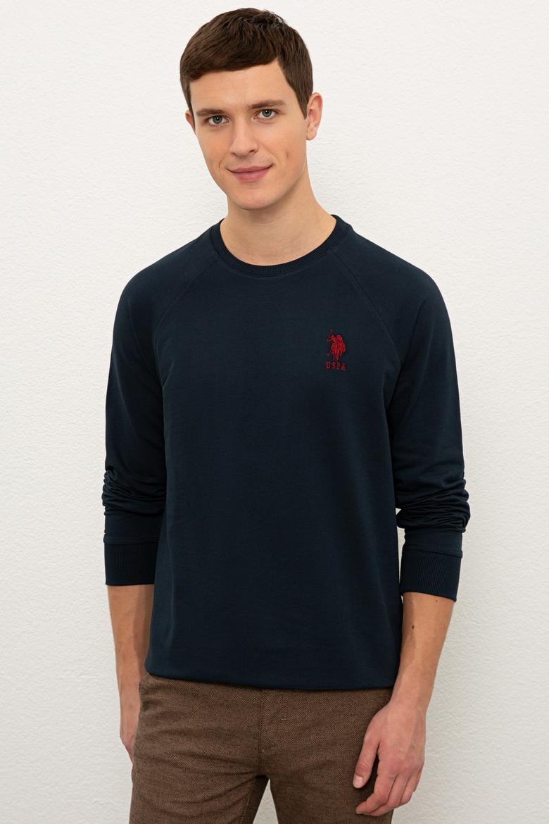 Erkek Lacivert Basic Sweatshirt