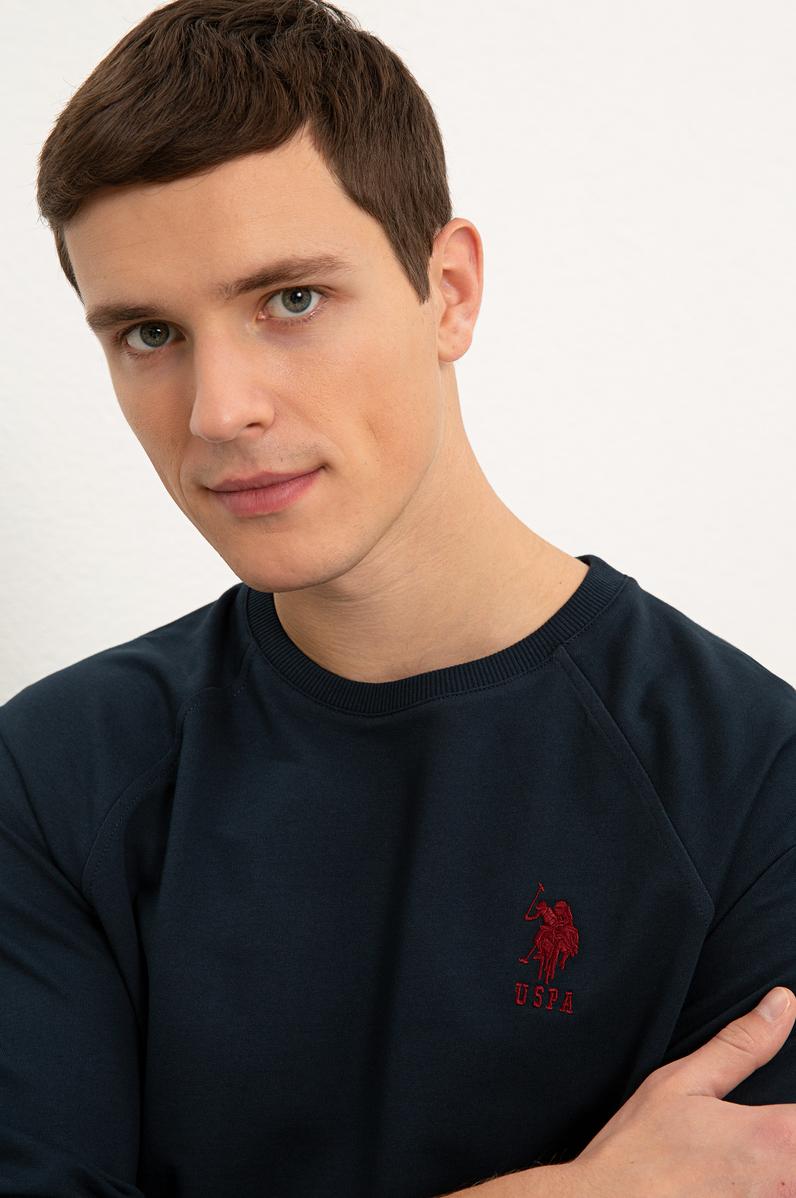 Erkek Lacivert Basic Sweatshirt