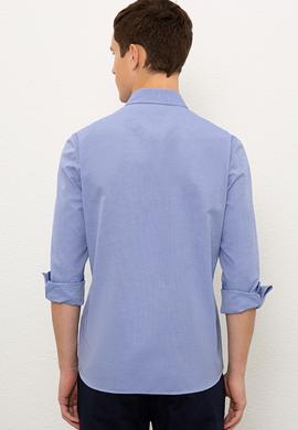 Erkek Mavi Gömlek Uzunkol Basic - 50233224039