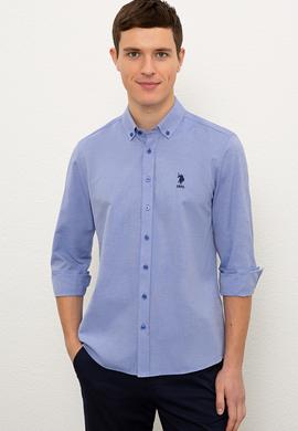 Erkek Mavi Gömlek Uzunkol Basic - 50233224039