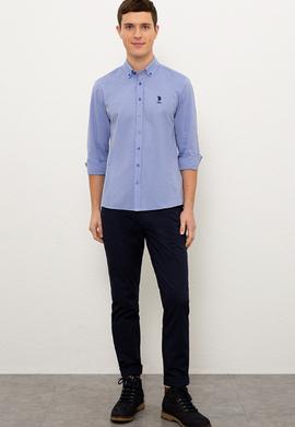 Erkek Mavi Gömlek Uzunkol Basic - 50233224039