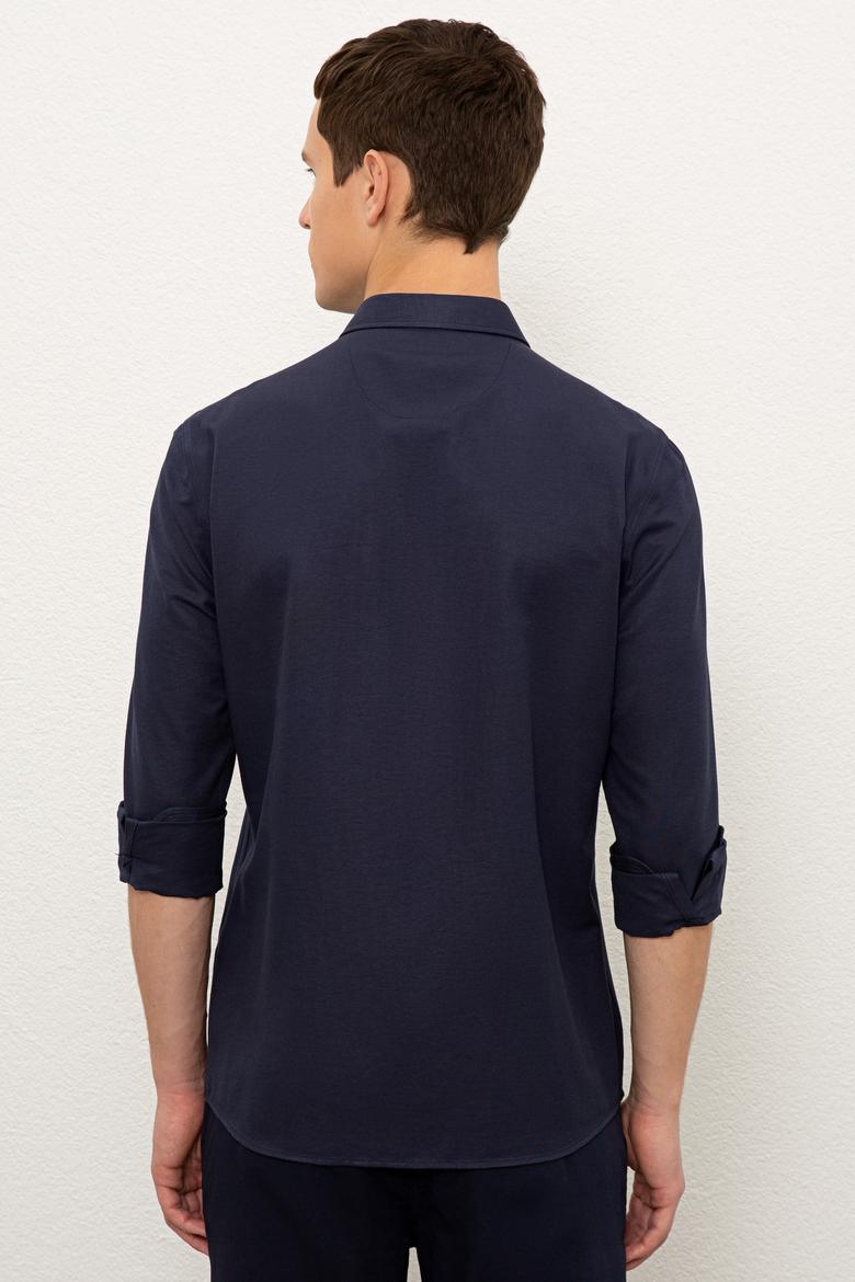 Erkek Lacivert Gömlek Uzunkol Basic - 50205843077