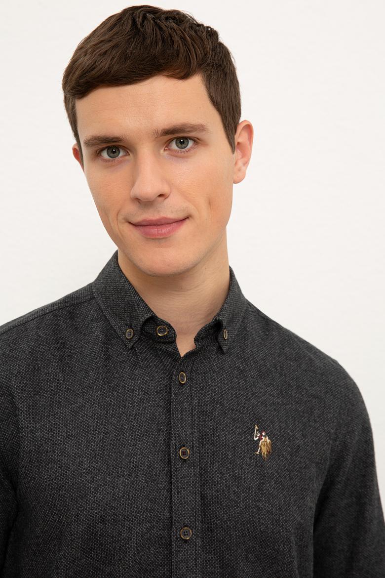 Erkek Siyah Gömlek Uzunkol - 50225177012